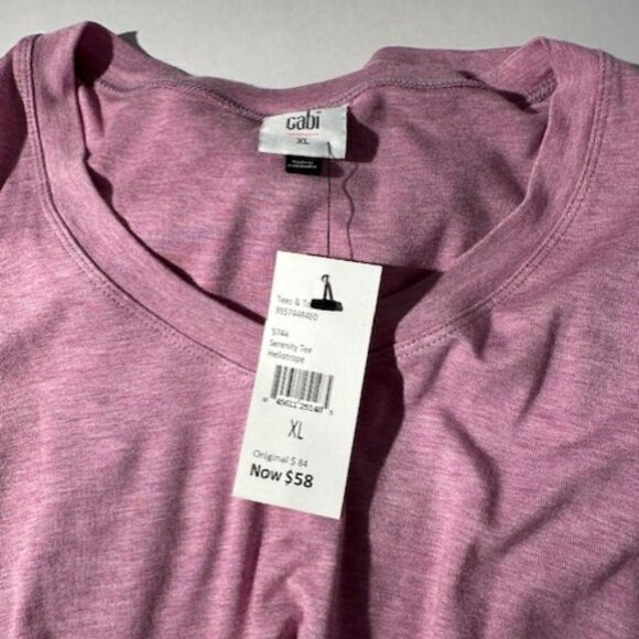 NWT Pink Cabi Serenity Long Sleeve Tee Shirt Size XL - Picture 4 of 11